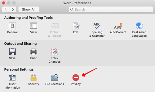Word preferences